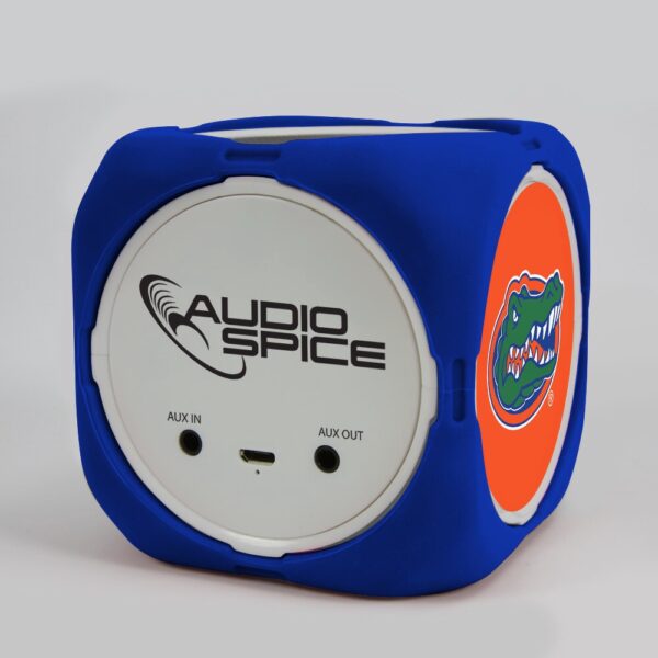 Blue and white Florida Gators MX-300 Cubio Bluetooth® speaker.