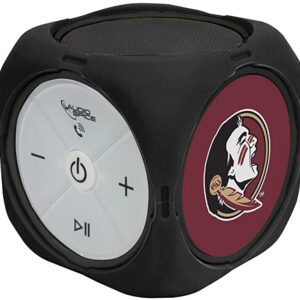 Portable FSU Seminoles MX-300 Cubio Bluetooth® Speaker with a Florida State Seminoles logo, featuring control buttons for power and volume.