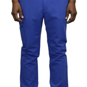 Man wearing WYND Men's Scrub Pants 830 and blue sneakers, shown from waist down.