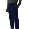 A man standing wearing a gray long-sleeve shirt, UltraSoft Unisex Cargo 6-Pocket Pants 313C, and white sneakers. Only his torso and legs are visible.