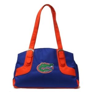 Blue and orange tote bag with The AJ (Florida Gators) logo in the center.