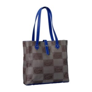 A Signature Handbag Toasty (Florida Gators) with blue handles, standing upright against a white background.
