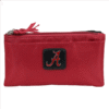 Phoebe Wallet 9182 ALABAMA with a black patch featuring a white letter 'a' in a cursive font, closed with a zip and a tassel on the side.