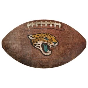 An illustrated Jacksonville Jaguars Football with a textured surface featuring a jaguar emblem.