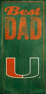 Vintage "best dad" poster with distressed lettering on a green background.