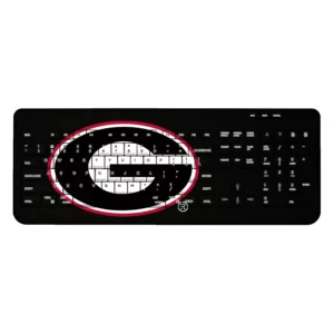 Georgia Bulldogs SOLID WORDMARK BLUETOOTH SPEAKER layout design on a non-descript mouse pad, highlighted with an elliptical red outline around the central keys.
