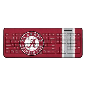 A red keyboard with white and gray keys, featuring the Alabama Crimson-Tide SOLID WORDMARK BLUETOOTH SPEAKER logo in the center.