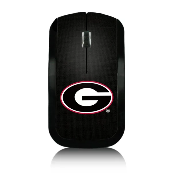 Georgia Bulldogs SOLID WORDMARK BLUETOOTH SPEAKER with a distinctive red and white 'g' logo on its back, isolated on a black background.