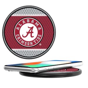 University of Alabama Crimson-Tide SOLID WORDMARK BLUETOOTH SPEAKER logo on a pop-up phone grip, shown both closed and expanded, next to a smartphone.