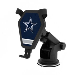 Dallas Cowboys Stripe wireless over-ear Bluetooth headphones with a suction cup base and a blue panel featuring a white star design.