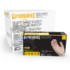 Two cases of Gloveworks Clear Vinyl Industrial Latex Free Disposable Gloves by AMMEX, featuring prominent branding and product details.