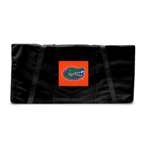 A black Cornhole Carrying Case with the Florida Gators logo on it.